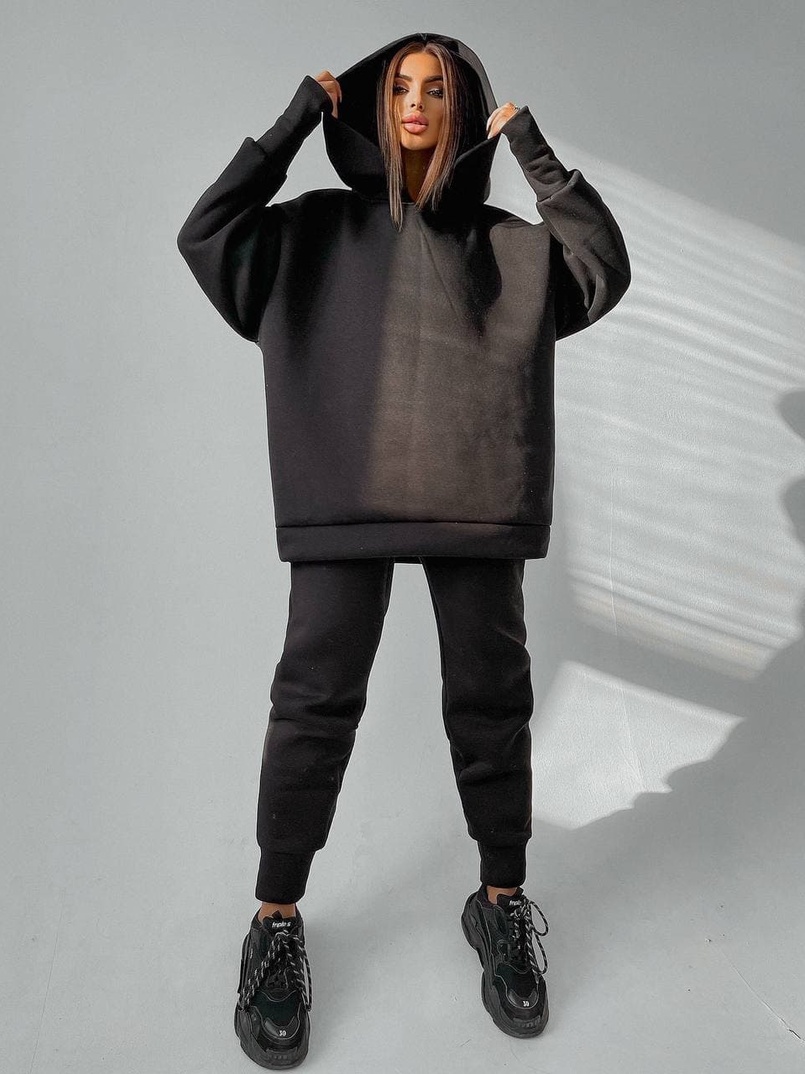 Тёплый комплект: худи + спортивные штаны Тёплый комплект: худи + спортивные штаны | PUSHKA SHOP