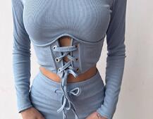 Трикотажний комплект: корсетний топ + легінси | PUSHKA SHOP