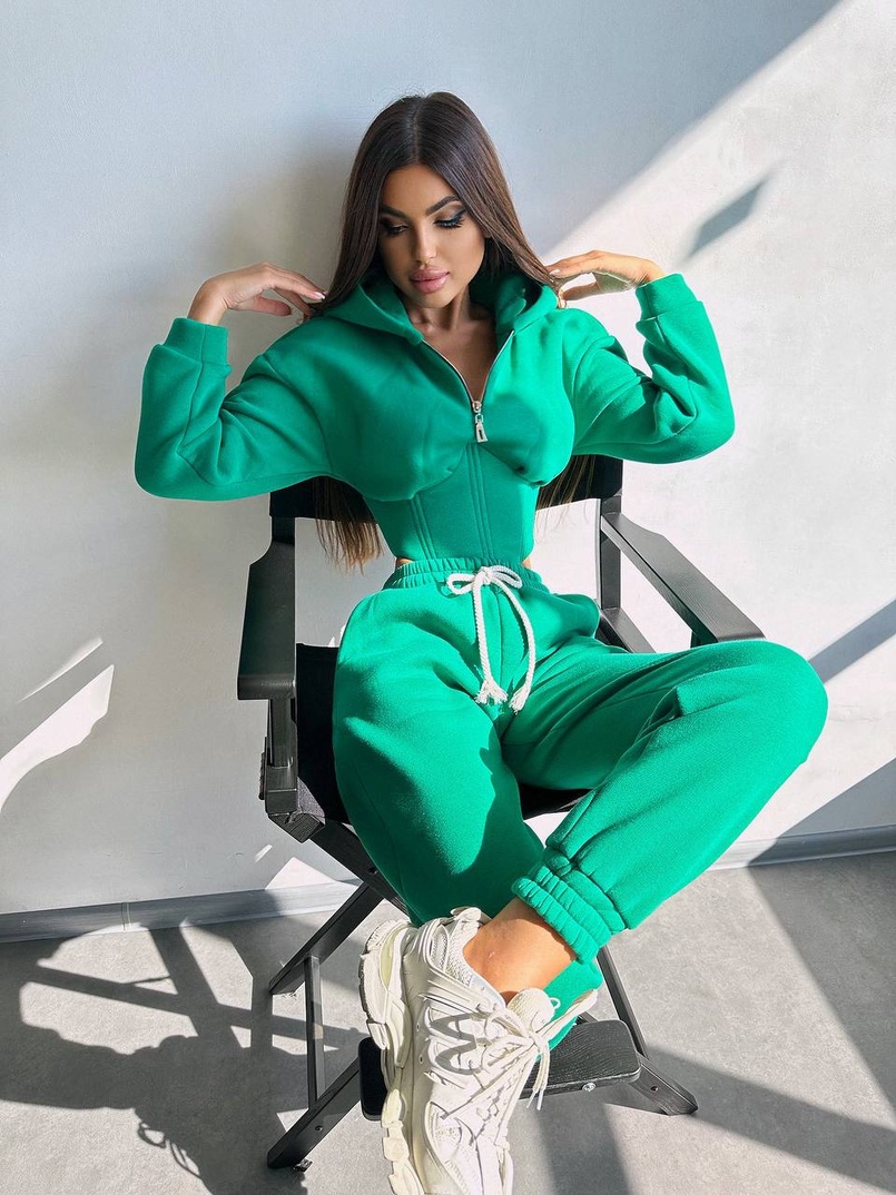 Комплект на флісі : худі з елементами корсету + штани Комплект на флісі : худі з елементами корсету + штани | PUSHKA SHOP