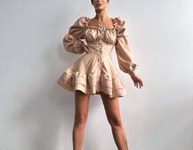 Сукня з воланами на ґудзиках  | PUSHKA SHOP