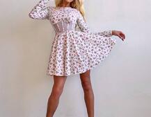 Корсетна сукня з пишною спідницею в квітковий Принт  Корсетна сукня з пишною спідницею в квітковий Принт  | PUSHKA SHOP