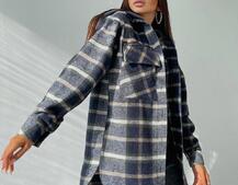 Кашемировая рубашка в клетку с капюшоном  | PUSHKA SHOP