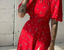 Платье миди со шнуровкой на спинке  Платье миди со шнуровкой на спинке  | PUSHKA SHOP