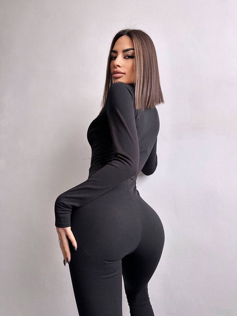 Облягаючий комбінезон з двома змійками та застібкою на талії | PUSHKA SHOP