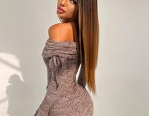 Трикотажна сукня міді з хомутом   | PUSHKA SHOP