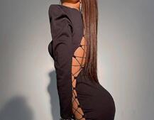 Сукня міді з підплічниками та шнурівкою Розмір вирізу можна регулювати шнурівкою Сукня міді з підплічниками та шнурівкою Розмір вирізу можна регулювати шнурівкою | PUSHKA SHOP