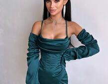 Комплект: корсет з рукавами    + спідниця міні з драпіруванням   | PUSHKA SHOP