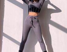 Трикотажний комплект: корсетний топ + легінси Трикотажний комплект: корсетний топ + легінси | PUSHKA SHOP