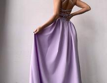 Сукня максі зі шнурівкою на спинці Сукня максі зі шнурівкою на спинці | PUSHKA SHOP