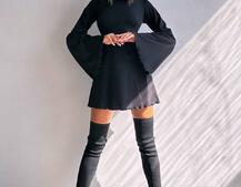 Трикотажна сукня зі шнурівкою на спинці    | PUSHKA SHOP