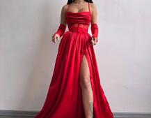 Атласний комплект: корсет + спідниця максі  | PUSHKA SHOP