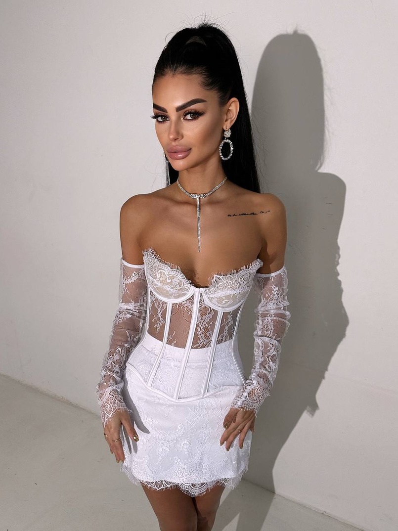 Мереживний комплект: корсет + спідниця   | PUSHKA SHOP