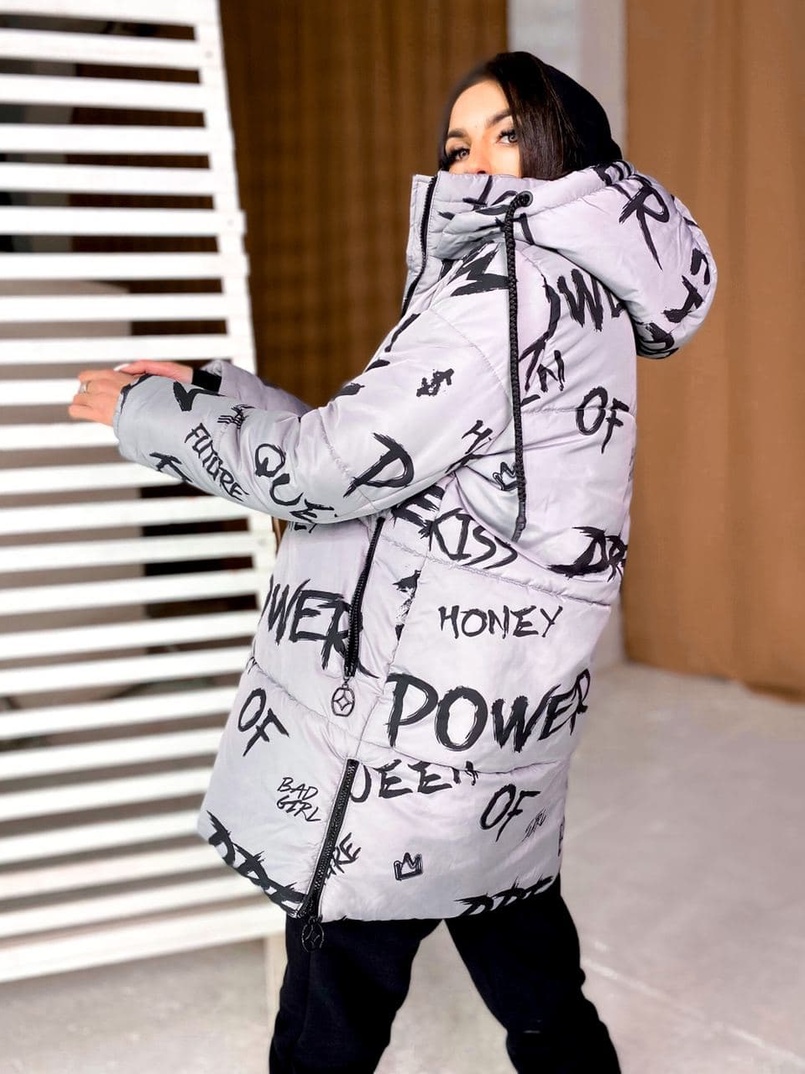 Тёплая куртка с креативным принтом❄️ | PUSHKA SHOP