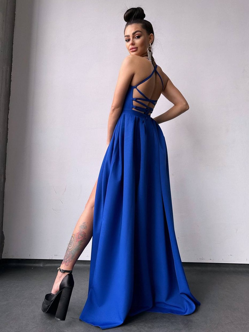 Сукня максі зі шнурівкою на спинці Сукня максі зі шнурівкою на спинці | PUSHKA SHOP