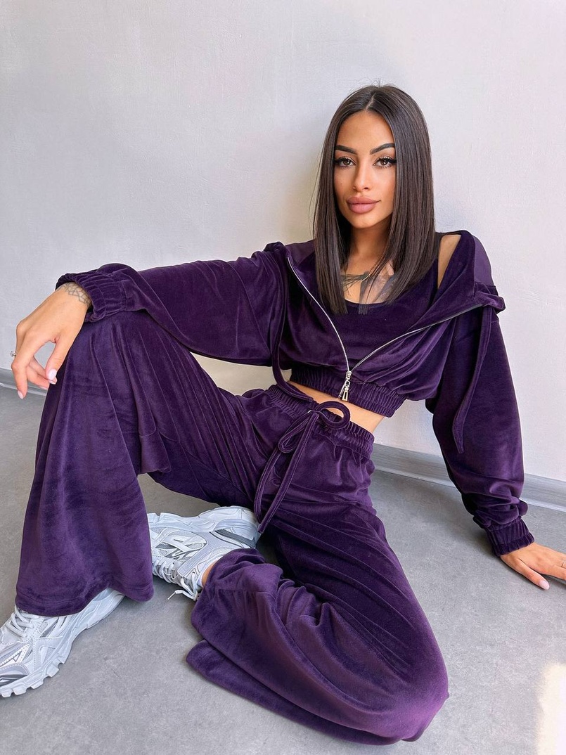 Велюровий комплект трійка  | PUSHKA SHOP