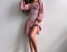 Сукня міні в квітковий принт + прозорий корсет  | PUSHKA SHOP