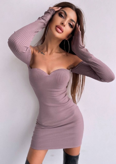 Облягаюча міні сукня з чашками з ефектом push up | PUSHKA SHOP