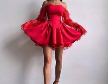 Сукня з корсетом декорована мереживом  | PUSHKA SHOP