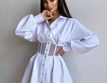 Сорочка з елементами корсета   | PUSHKA SHOP