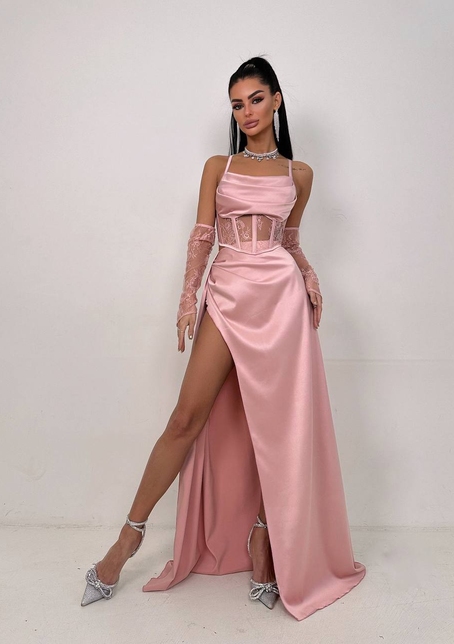 Комплект: корсет+ рукавички + спідниця максі | PUSHKA SHOP