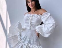 Муслінова сукня з рюшами   Муслінова сукня з рюшами   | PUSHKA SHOP