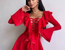 Сукня з з воланами на ґудзиках Сукня з з воланами на ґудзиках | PUSHKA SHOP