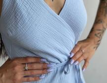 Муслиновое платье с запахом Муслиновое платье с запахом | PUSHKA SHOP