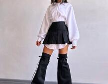 Комплект: спідниця з гетрами + сукня-сорочка  Комплект: спідниця з гетрами + сукня-сорочка  | PUSHKA SHOP