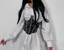 Приталена сорочка + корсет декорований стразами Ручна робота Приталена сорочка + корсет декорований стразами Ручна робота | PUSHKA SHOP