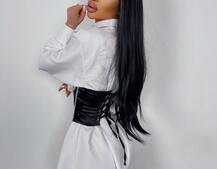 Приталена сорочка + корсет декорований стразами Ручна робота Приталена сорочка + корсет декорований стразами Ручна робота | PUSHKA SHOP