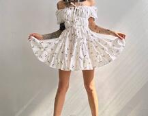 Муслинова сукня з принтом  | PUSHKA SHOP