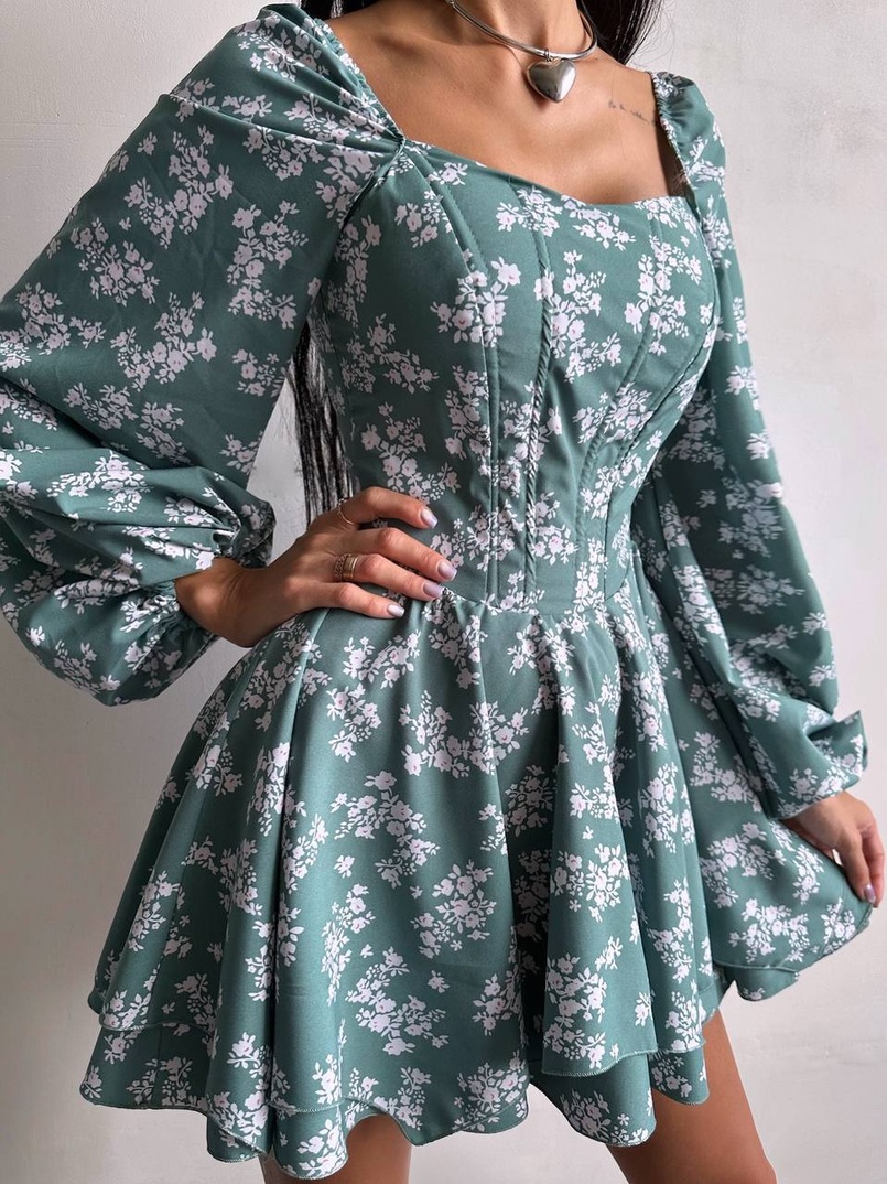 Корсетна сукня з подвійною спідницею  | PUSHKA SHOP