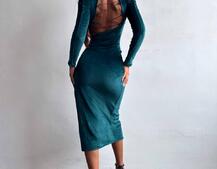 Оксамитова сукня зі шнурівкою та підплічниками Оксамитова сукня зі шнурівкою та підплічниками | PUSHKA SHOP