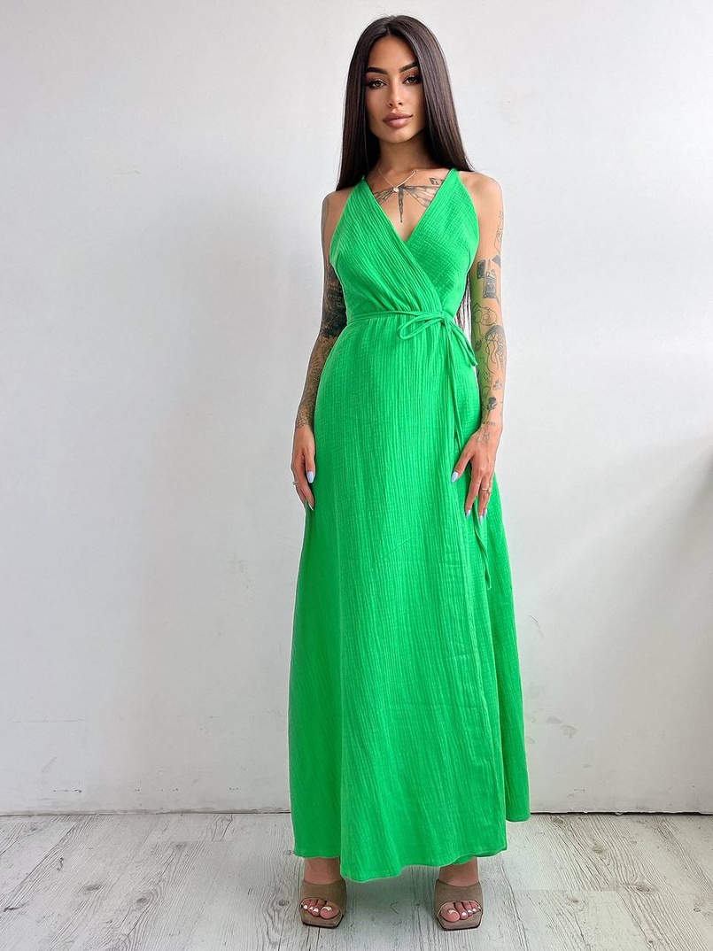 Муслиновое платье с запахом Муслиновое платье с запахом | PUSHKA SHOP