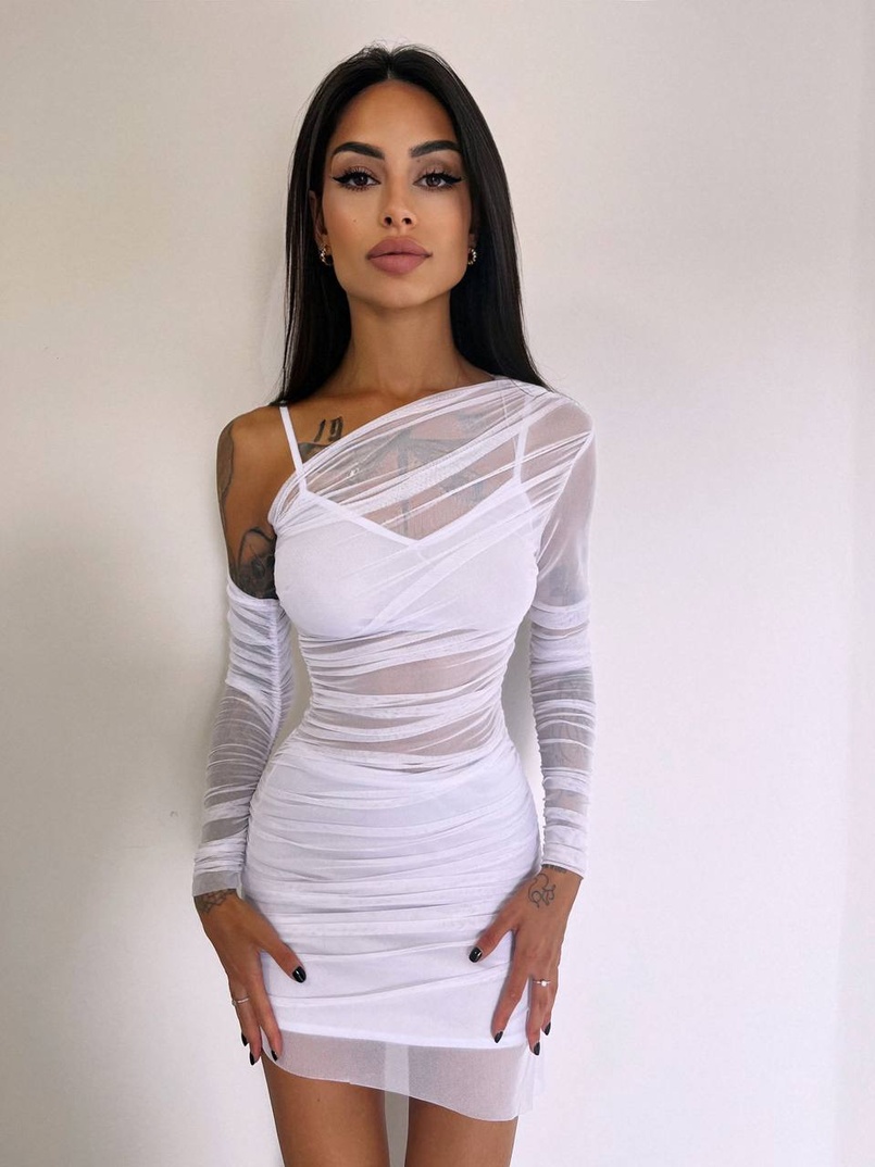 Міні сукня з драпіруванням   | PUSHKA SHOP