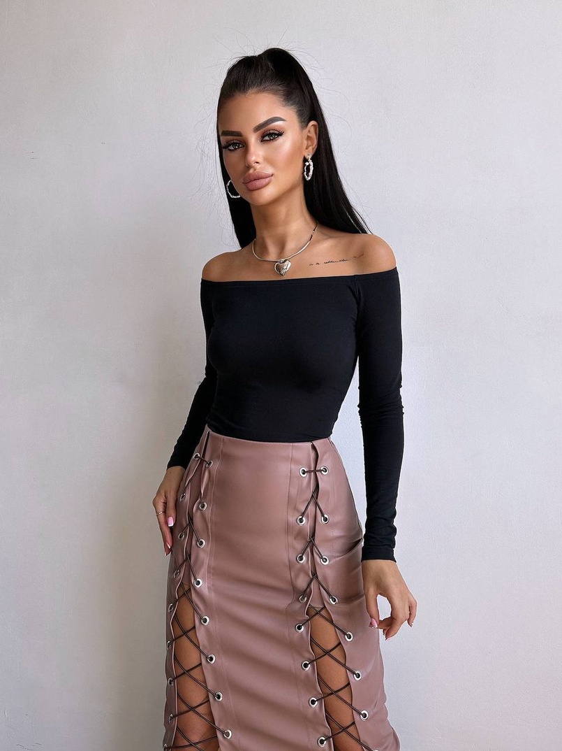 Комплект: топ + спідниця міді Комплект: топ + спідниця міді | PUSHKA SHOP