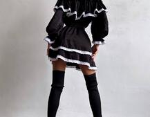 Сукня декорована мереживом | PUSHKA SHOP