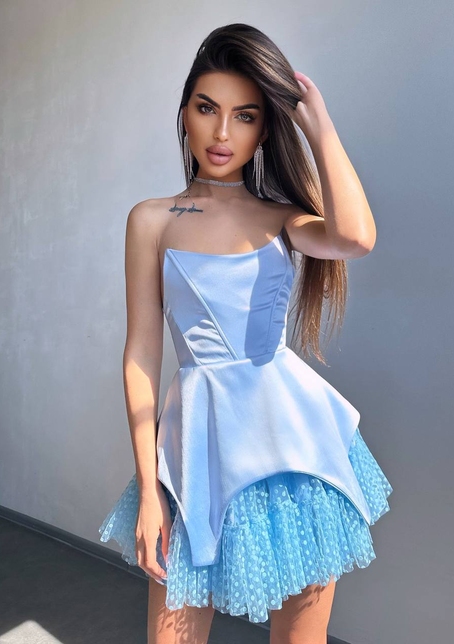 Атласна корсетна сукня  | PUSHKA SHOP