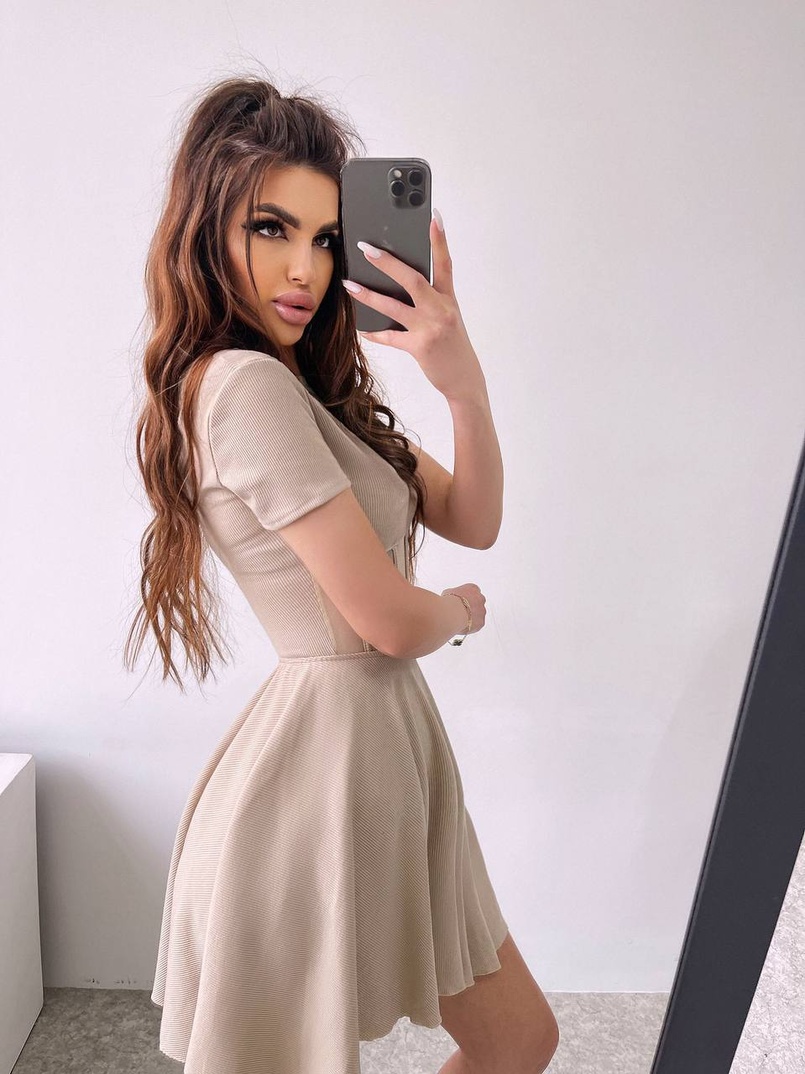 Сукня-міні  з елементами корсету  та спідницею солнцем | PUSHKA SHOP