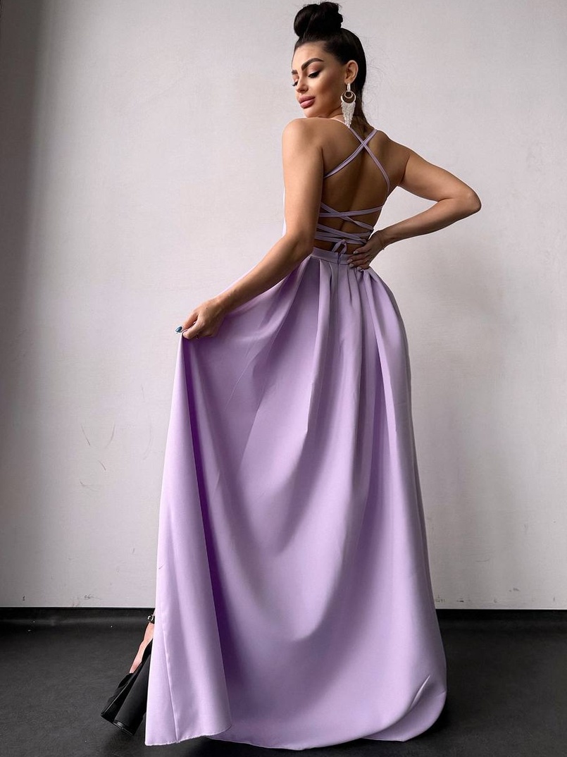 Сукня максі зі шнурівкою на спинці Сукня максі зі шнурівкою на спинці | PUSHKA SHOP