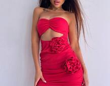 Сукня міні з трояндами    Ручна робота.  | PUSHKA SHOP