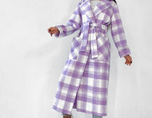 Кашемировое пальто в клетку на подкладке Кашемировое пальто в клетку на подкладке | PUSHKA SHOP