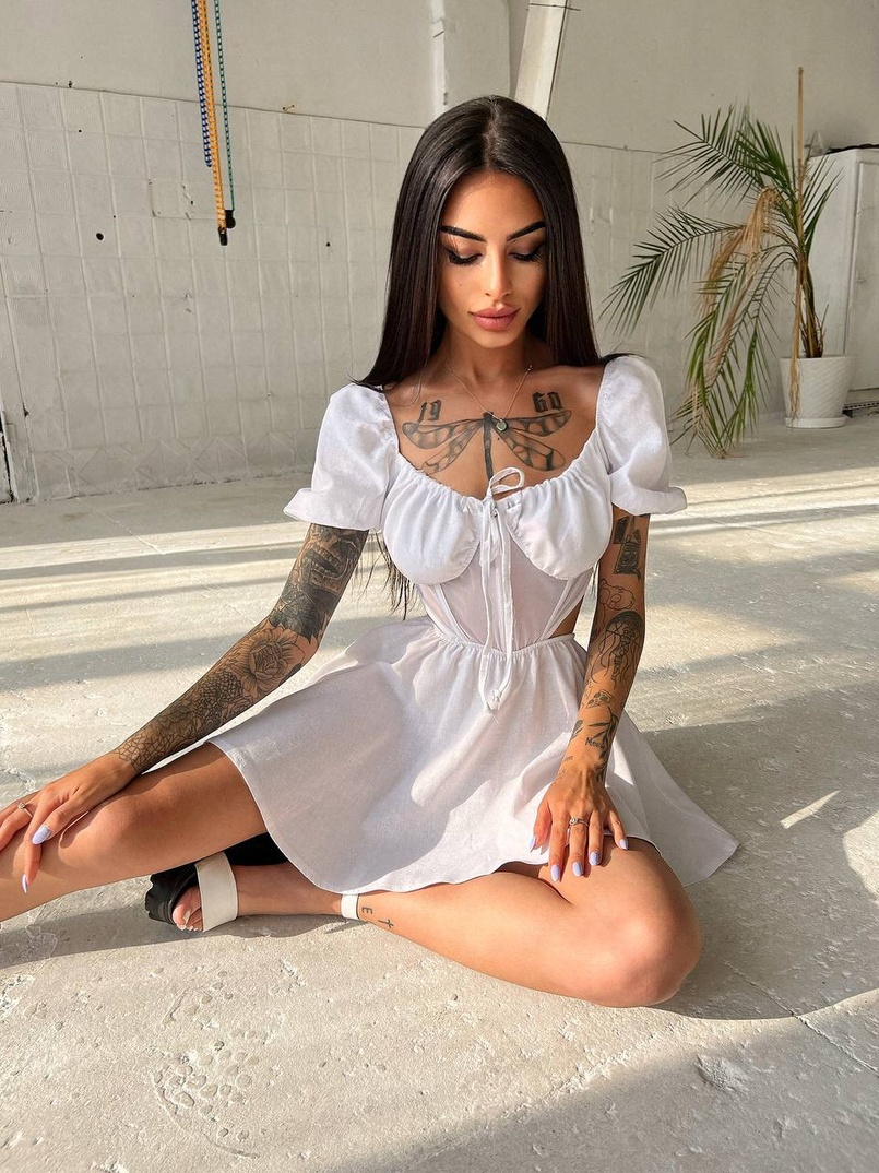 Лляна сукня з корсетною вставкою Лляна сукня з корсетною вставкою | PUSHKA SHOP