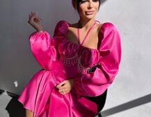 Сукня з корсетом, декорованим бахромою зі страз Ручна робота Сукня з корсетом, декорованим бахромою зі страз Ручна робота | PUSHKA SHOP