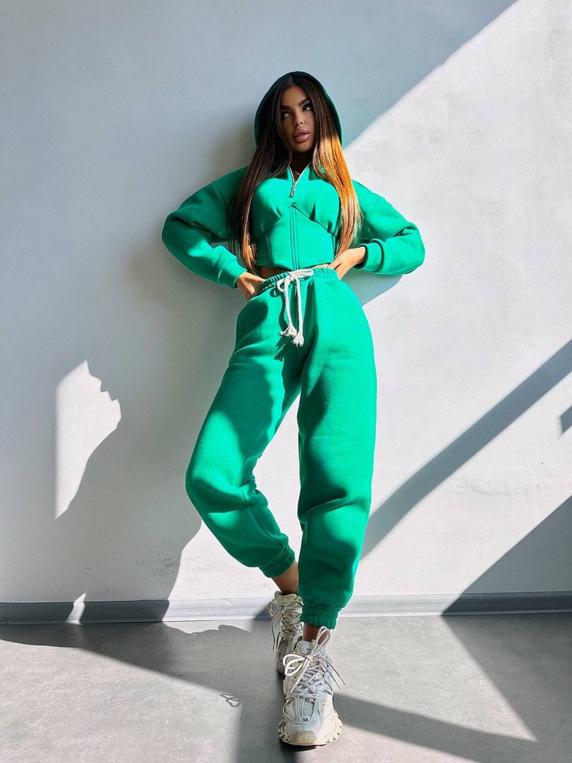 Комплект на флісі : худі з елементами корсету + штани Комплект на флісі : худі з елементами корсету + штани | PUSHKA SHOP