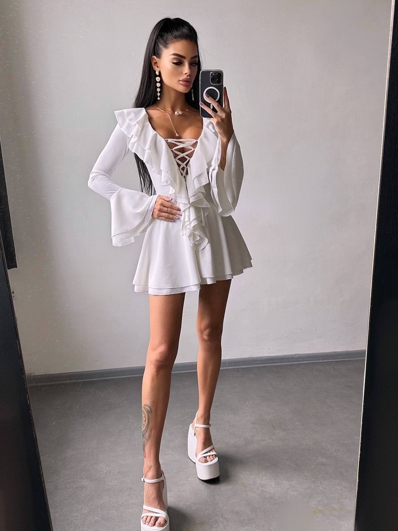 Сукня з з воланами на ґудзиках Сукня з з воланами на ґудзиках | PUSHKA SHOP