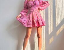 Квіткова сукня з воланами та шнуровкою по спинці | PUSHKA SHOP