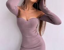 Облягаюча міні сукня з чашками з ефектом push up | PUSHKA SHOP