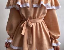 Сукня декорована мереживом | PUSHKA SHOP