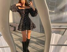 Сукня з воланами та шнурівкою  по спинці | PUSHKA SHOP